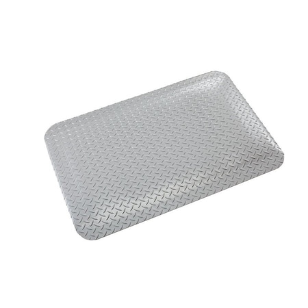 Crown Matting Technologies Antifatigue Mat, 6' L x 4' W, 7/8" Thickness, PVC, Gray WD 3446GY